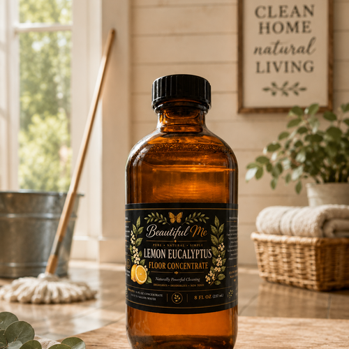 All natural floor cleaning concentrate non-toxic home cleaner by Beautiful ME