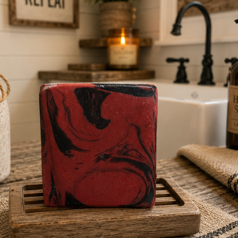 Black Cherry Goat Milk Soap Bar 4 oz