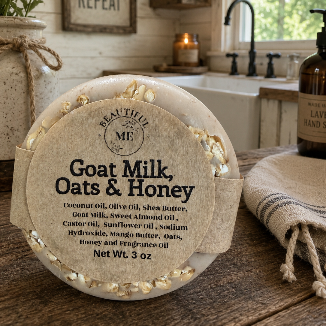 Exfoliating Goat Milk, Oats & Honey Goat Milk Soap Bar 3 oz