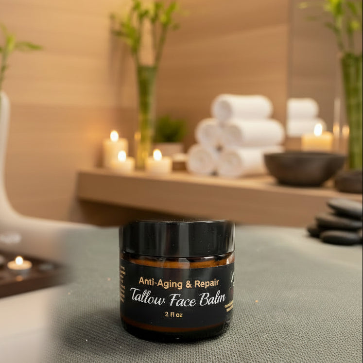 Anti Aging Frankincense & Lavender Tallow Face Balm 2 oz