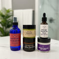 Anti-Aging Tallow Face Balm, Green Tea & Bakuchiol Face Cream, Bakuchiol Face Serum, Rosewater Hydration, Caffeine & Lavender Eye Cream