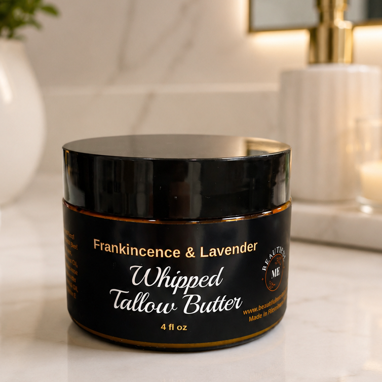 Whipped Tallow Butter Frankincense & Lavender 4 oz