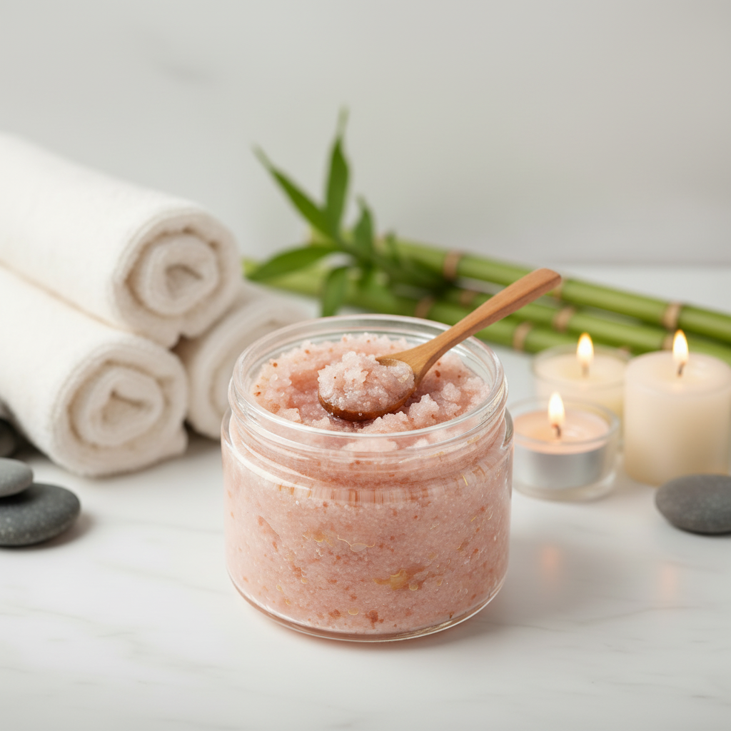 pink Himalayan  salt scrub